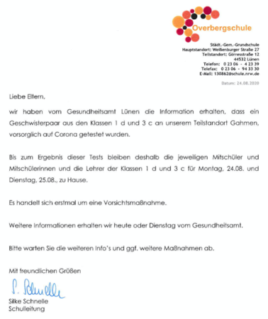 Brief Eltern 24082020 Bildschirmfoto